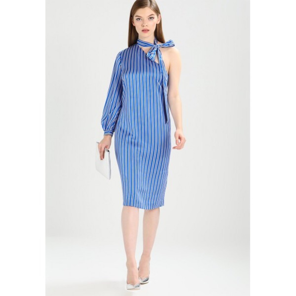 NWT one shoulder striped Banana Republic dress.